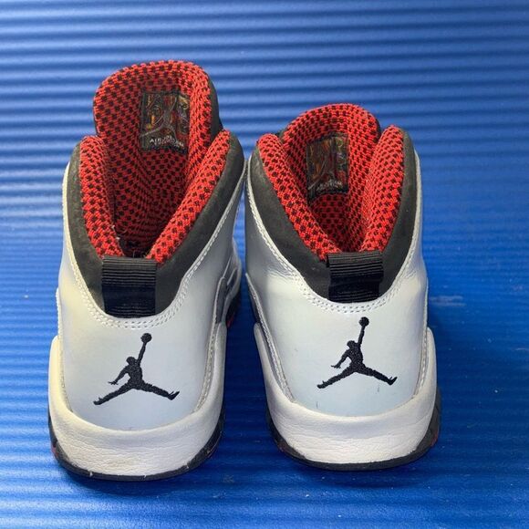 Size 7Y- GS Air Jordan 10 Retro Shoes Wolf Grey/Black-Red 487211-009 - Picture 7 of 8